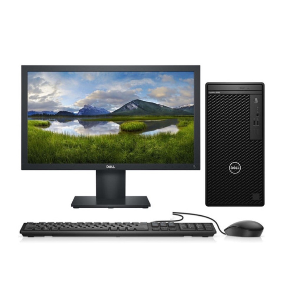 Ordinateur bureau Dell Optiplex 3000 - Intel Core i3-12100 - 4GB RAM - 256GB SSD - Écran 22 pouces - FreeDOS