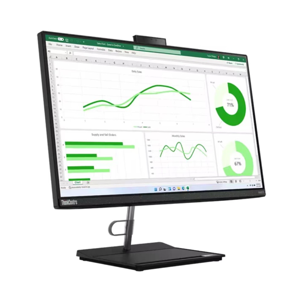 Ordinateur bureau LENOVO Tout-en-un ThinkCenter Neo 30 A - 16GB RAM - 512GB SSD - Écran 27 pouces - Windows 11